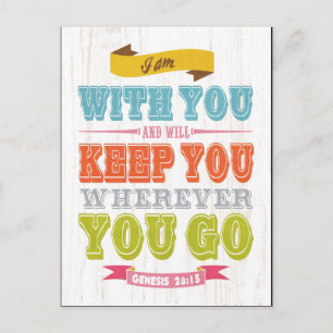 Postal Verso de la Biblia Escritural Cristiana - Génesis 