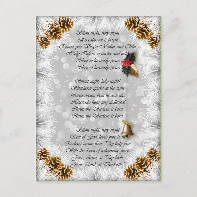 Postal Verso nocturno silencioso (Anverso)