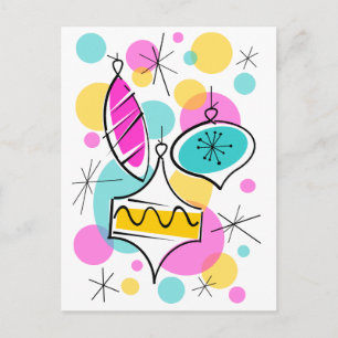 Postal vertical de postcard Retro Tree