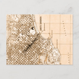 Postal vertical del mapa de la cosecha de Santa Bá