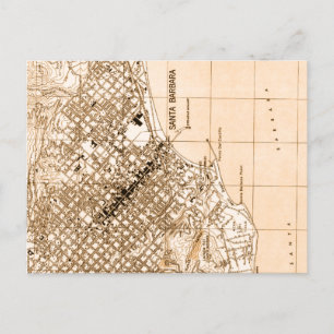 Postal vertical del mapa de la cosecha de Santa Bá