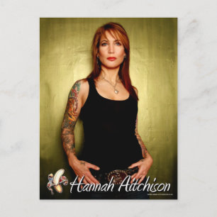 Postal vertical - Hannah Aitchison sobre verde