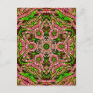 Postal vertical kaleidoscopio de wattle surrealist