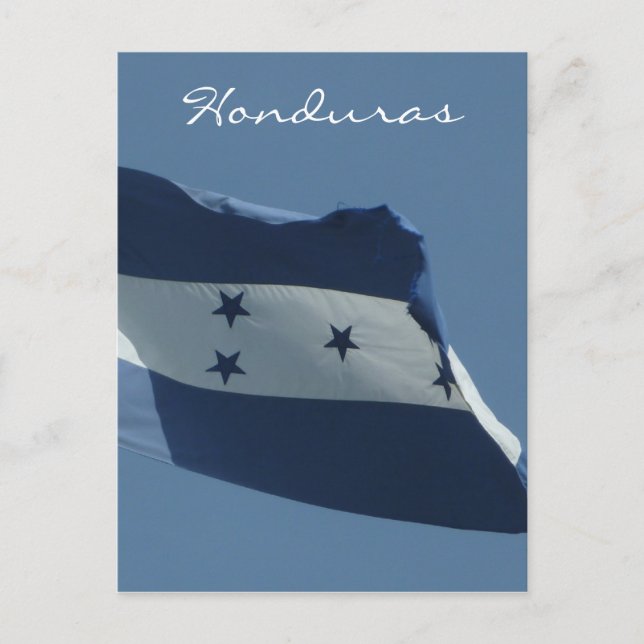 Postal vertido de bandera honduras (Anverso)