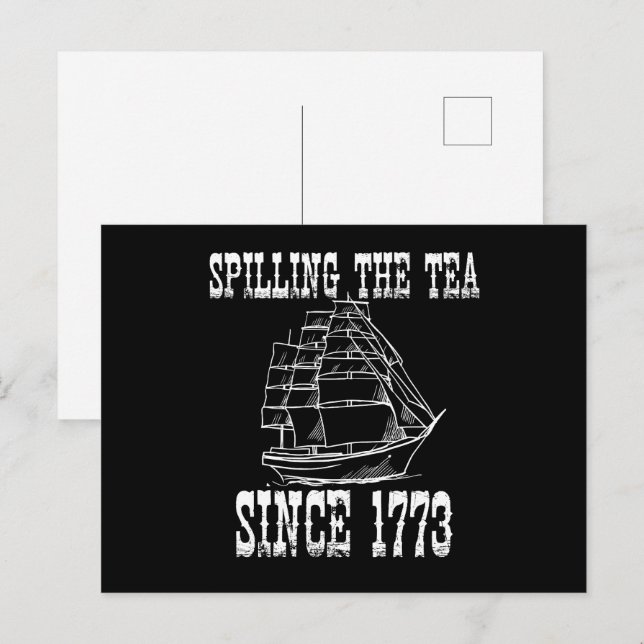 Postal Vertiendo El Té Desde 1773 Profesor De Historia De (Anverso / Reverso)