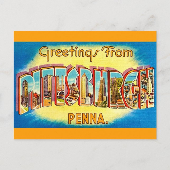 Postal Very Vintage Pittsburgh Greeting Postcard (Anverso)