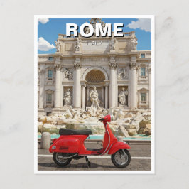 Postal Vespa en Roma Italia