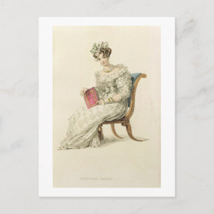 Postal Vestido boda, plato de moda de la Repo de Ackerman