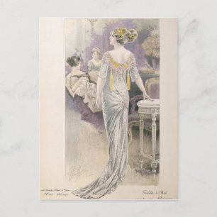 Postal Vestido de bolas de 'Les Grandes Modes de Paris'
