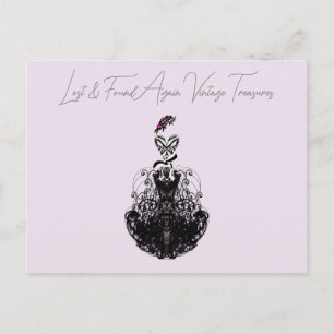 Postal Vestido de moda Vintage y Fiesta de moda Gorra