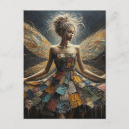Postal Vestido de mosaico de hadas