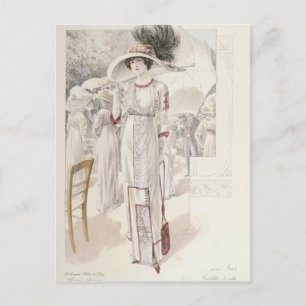 Postal Vestido de pueblo, de 'Les Grandes Modes de Paris'