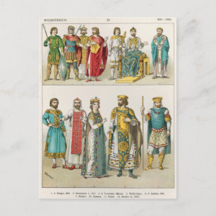 Postal Vestido en la Corte Bizantina