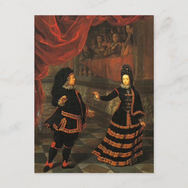 Postal Vestido español (Anverso)