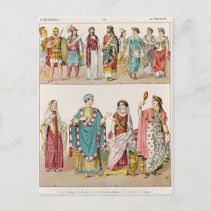 Postal Vestido etrusco