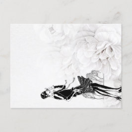 Postal Vestido flapper de los años 20 en el viento