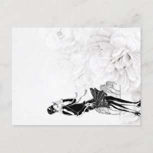 Postal Vestido flapper de los años 20 en el viento