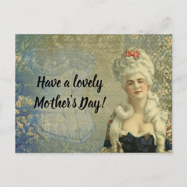 Postal Vestido formal de Dama Victoriana Corset (Anverso)