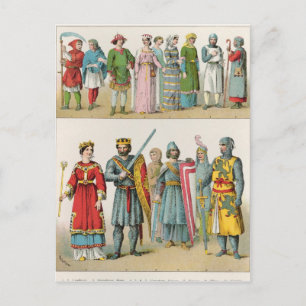Postal Vestido francés