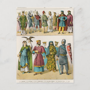 Postal Vestido francés