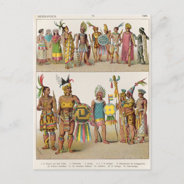 Postal Vestido mexicano (Anverso)