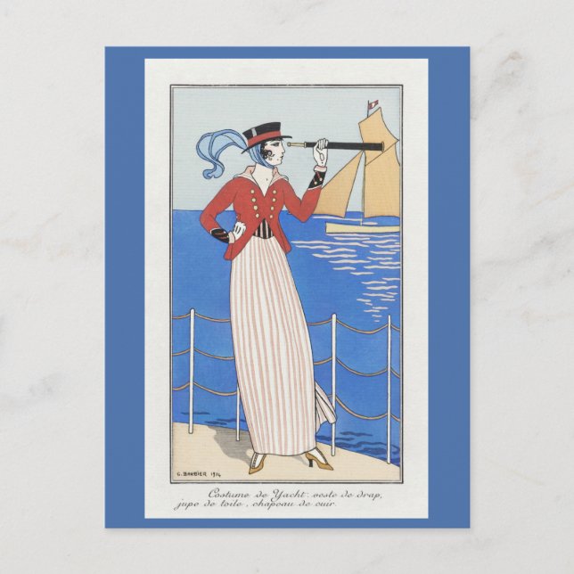 Postal Vestido modernista parisino (Anverso)