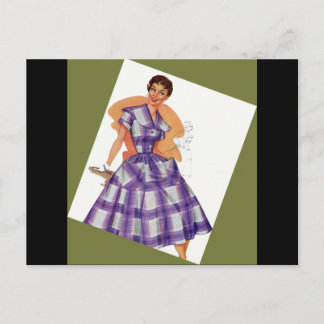 Postal Vestido morado