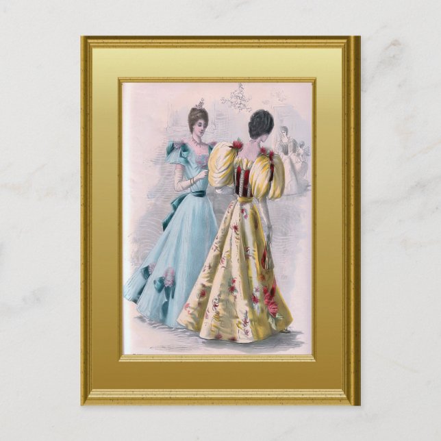 Postal Vestido para una pelota (Anverso)