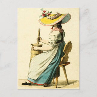 Postal Vestido tradicional suizo de Unterwalden