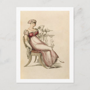 Postal Vestido vespertino o vestido de pelota, plato de m