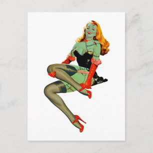 Postal Vestido y zapatos a juego de zombie retro de Hallo