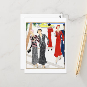 Postal Vestidos diurnos de Noxa y Aine-Montaillé Postcard