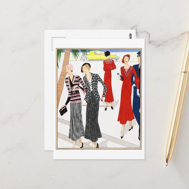 Postal Vestidos diurnos de Noxa y Aine-Montaillé Postcard (Anverso/Reverso In Situ)