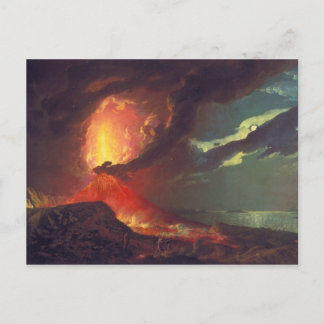 Postal Vesubio en erupción