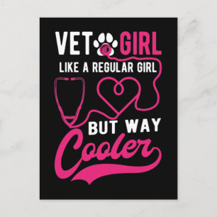Postal Vet Tech Chica Ama A Los Animales Veterinaria