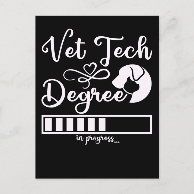 Postal Vet Tech Degree Cargando Veterinario Futuro (Anverso)
