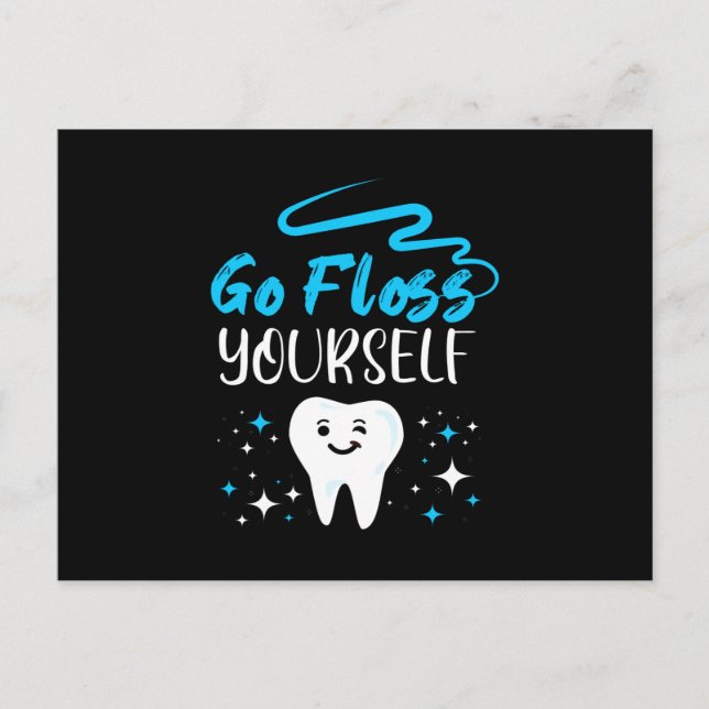 Postal Vete a fastidiarte a ti mismo, cepillo de dientes (Anverso)