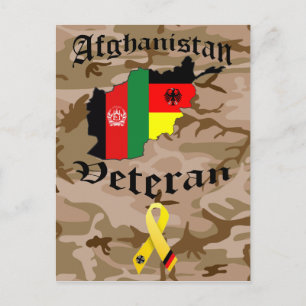 Postal Veterano alemán de Afganistán