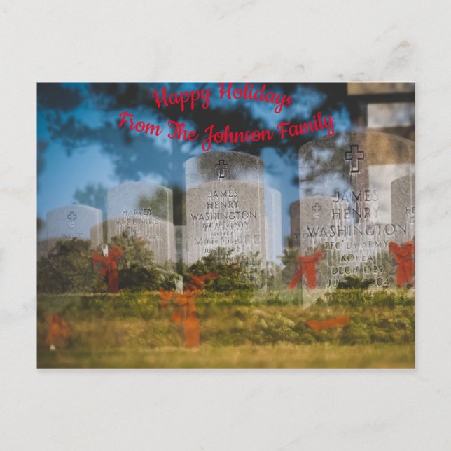 Postal Veteranos de vacaciones personalizados/tarjetas de (Anverso)