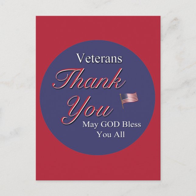 Postal Veteranos, Gracias. (Anverso)