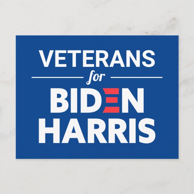Postal Veteranos para el Personalizado Biden Harris (Anverso)