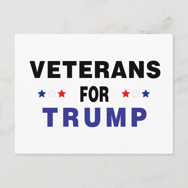 Postal Veteranos Por Trump (Anverso)