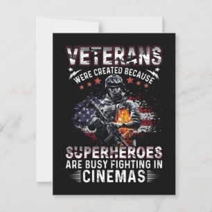 Postal Veteranos porque superhéroes ocupados en cines