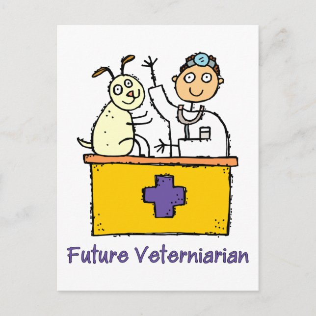 Postal Veterinario Futuro - Niño (Anverso)