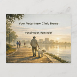 Postal Veterinary Clinic Vaccination Reminder Postcard