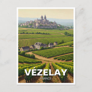 Postal Vezelay Vézelay Borgundy Francia Viaje