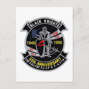 Postal VF-154 Caballeros negros 50 aniversario