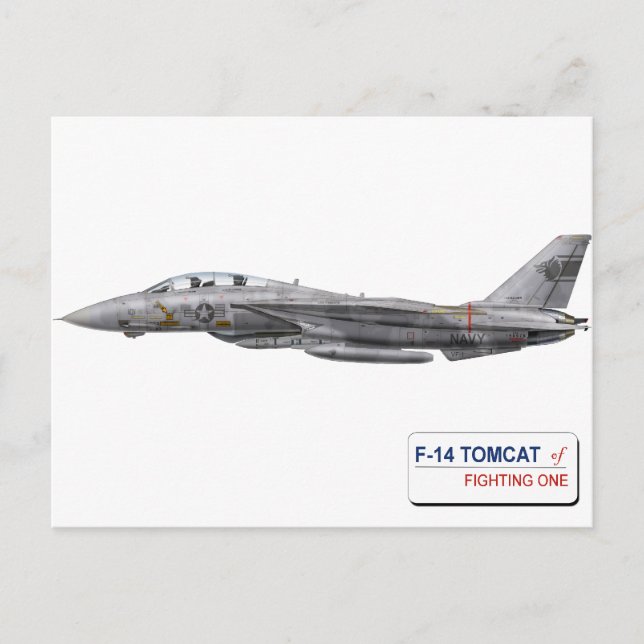 Postal VF-1 Wolfpack F-14 Tomcat (Anverso)