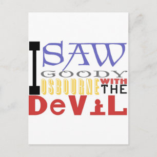 Postal Vi a Goody Osbourne con el Diablo