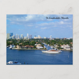 Postal Vía de navegación intracoastal Ft Lauderdale y Sky